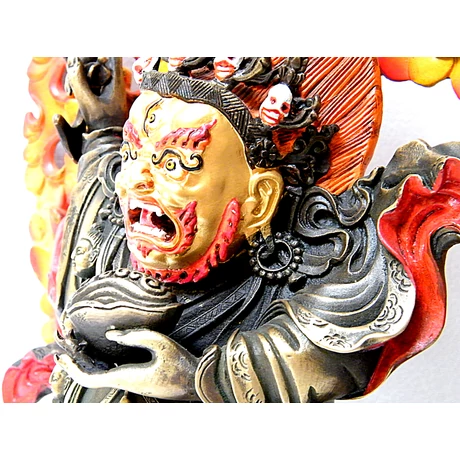 Mahakála Buddha szobor tibeti oltárra - lánggal együtt 30 cm magas!