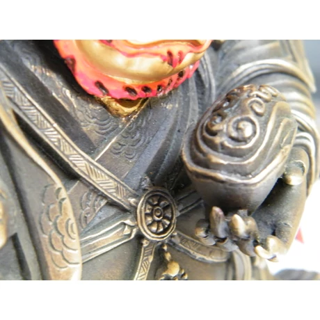 Mahakála Buddha szobor tibeti oltárra - lánggal együtt 30 cm magas!