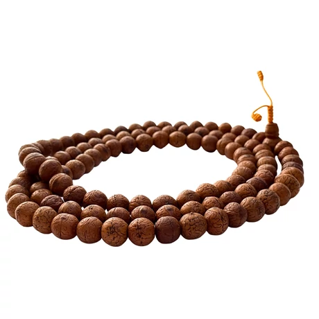 Bodhifa mala natúr szemekből barna színben 128 cm kerületű