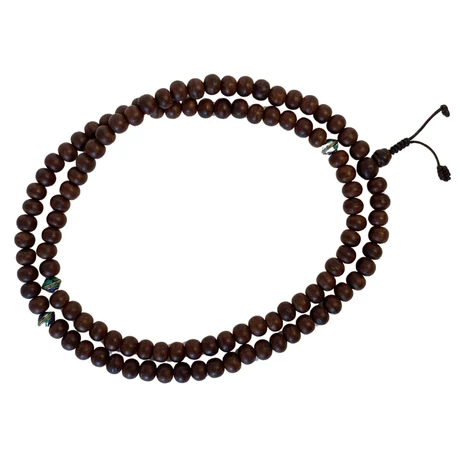 Bodhifa mala natúr szemekből barna színben 102 cm kerületű