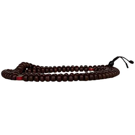 Bodhifa mala natúr szemekből sötétbarna színben 98 cm kerületű