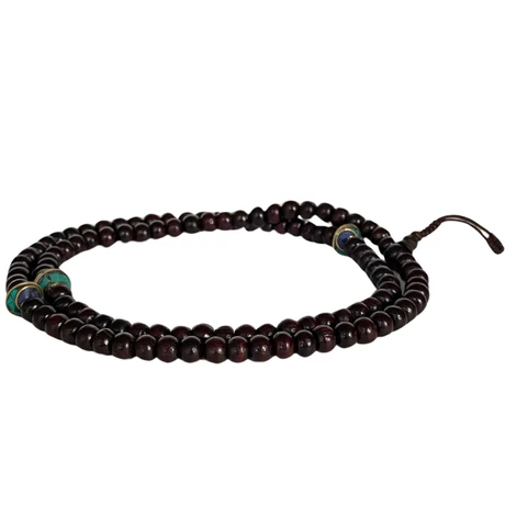 Rózsafa mala tibeti osztóval 108 szemből 74 cm kerületű