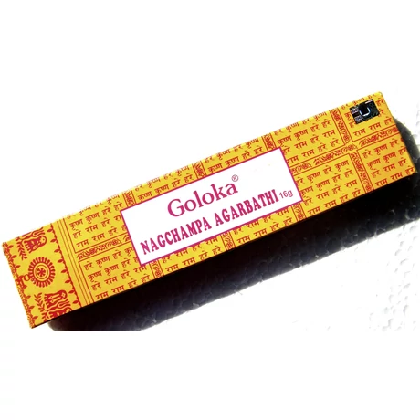 Goloka NagChampa Agarbathi eredeti indiai kézzel készített 100% növényi füstölő