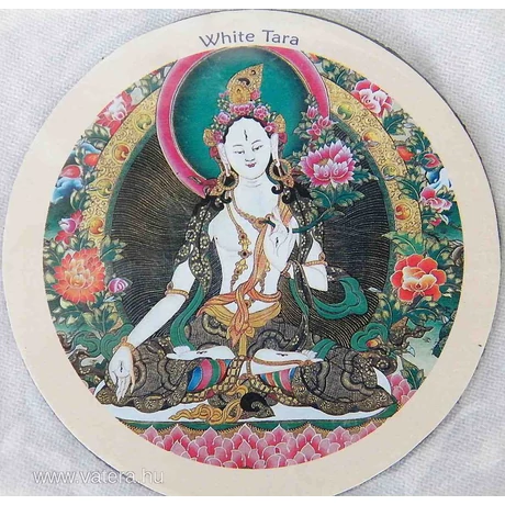 Eredeti tibeti buddhista Fehér Tara hűtőmágnes