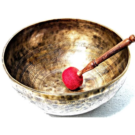 Videoval: 7 fémből kézzel készült tibeti buddhista mantrás hangtál-több, mint 3 kg!!!