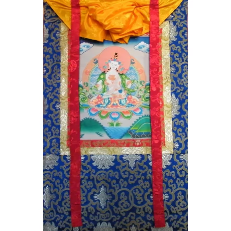 Tibeti buddhista tangka Dordzse Szempa/ Vajrasattva tekercskép eredeti