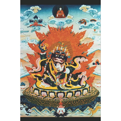 Eredeti tibeti Mahakala laminált kép